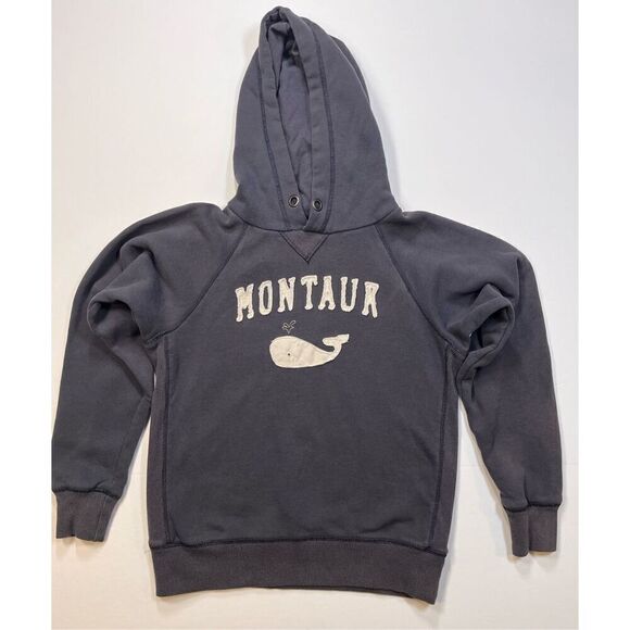 Montauk Appliqued Supersoft Hoodie w/ Whale Navy Blue 84 Brand Kids Size Medium - Picture 2 of 8